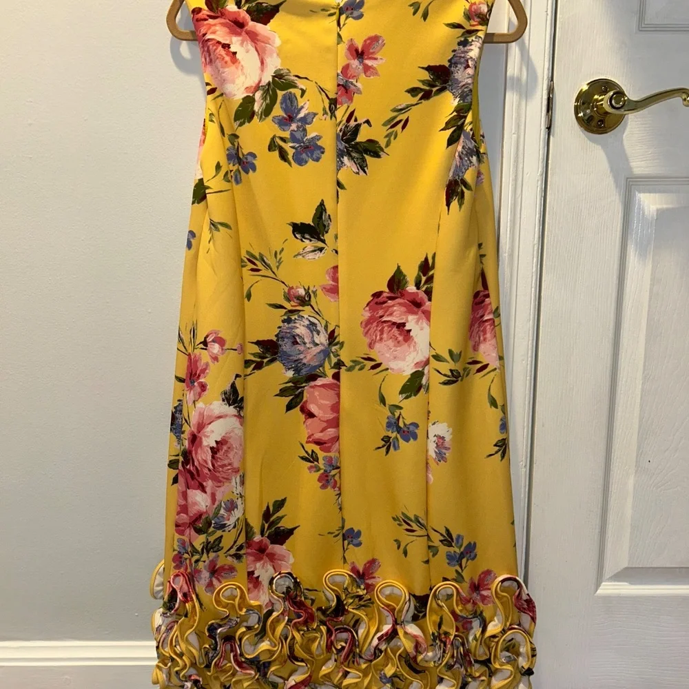 Donna Ricco Yellow Ruffle Dress - Picture 5 of 5